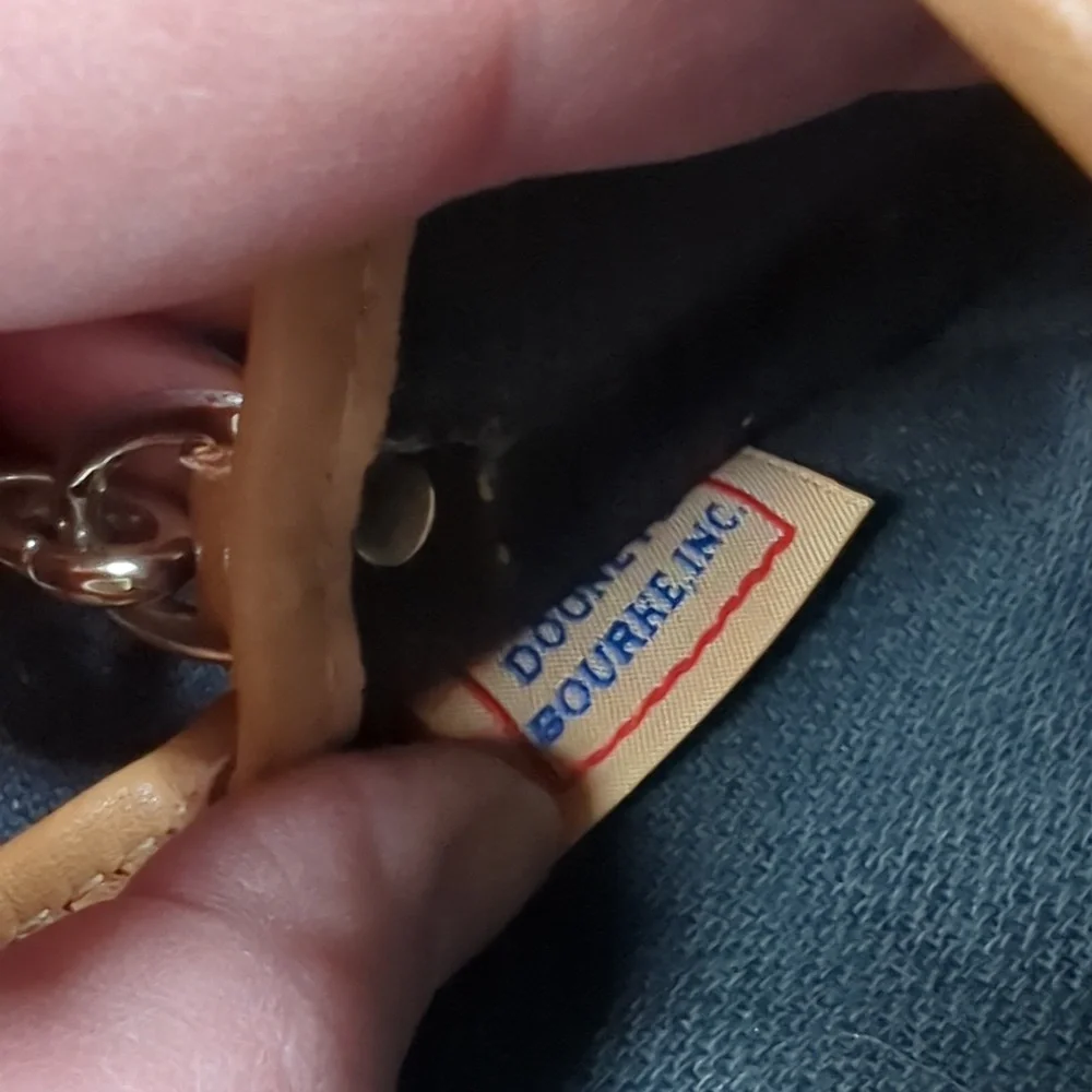 DOONEY & BOURKE I Coasted Canvas & Leather Logo Monogram Print Tiny Wristlet